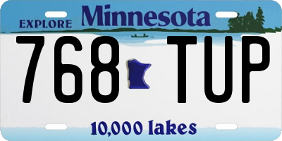 MN license plate 768TUP
