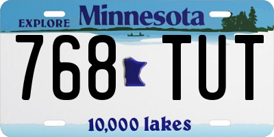 MN license plate 768TUT
