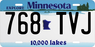 MN license plate 768TVJ
