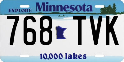 MN license plate 768TVK