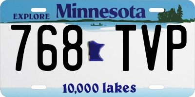 MN license plate 768TVP