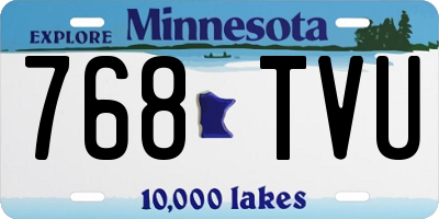 MN license plate 768TVU