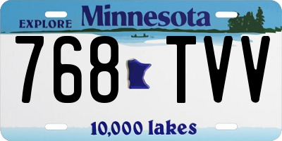 MN license plate 768TVV