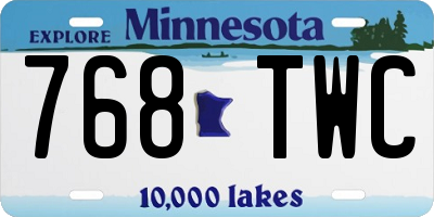 MN license plate 768TWC