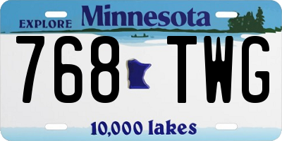 MN license plate 768TWG