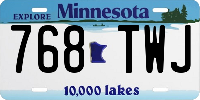 MN license plate 768TWJ