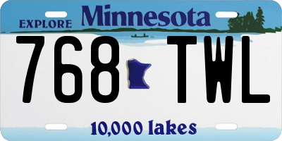 MN license plate 768TWL