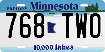 MN license plate 768TWO