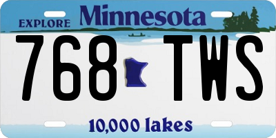 MN license plate 768TWS