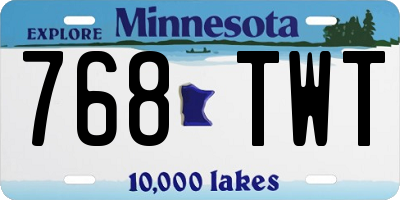 MN license plate 768TWT