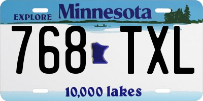 MN license plate 768TXL