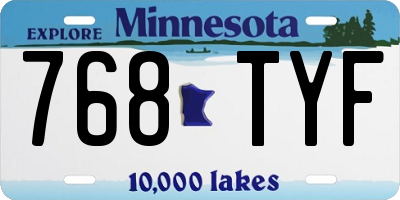 MN license plate 768TYF