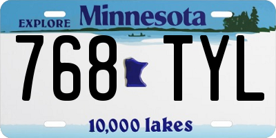 MN license plate 768TYL