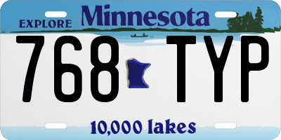 MN license plate 768TYP
