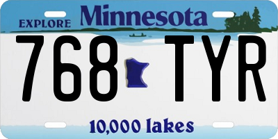 MN license plate 768TYR