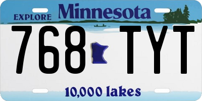 MN license plate 768TYT
