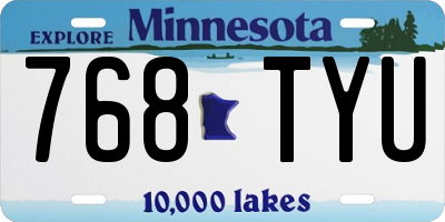 MN license plate 768TYU