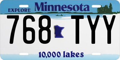 MN license plate 768TYY