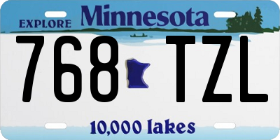 MN license plate 768TZL