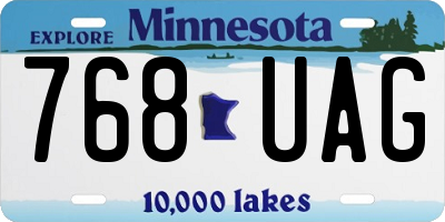 MN license plate 768UAG