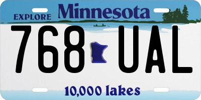 MN license plate 768UAL
