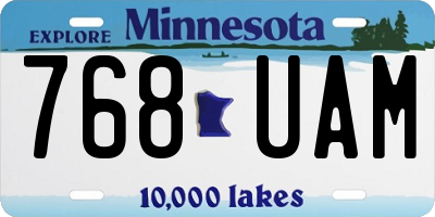 MN license plate 768UAM