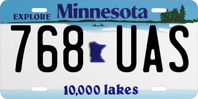 MN license plate 768UAS