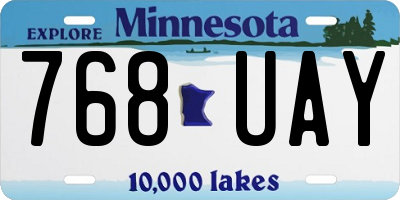 MN license plate 768UAY