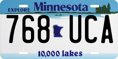 MN license plate 768UCA