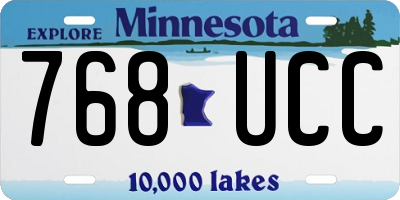 MN license plate 768UCC