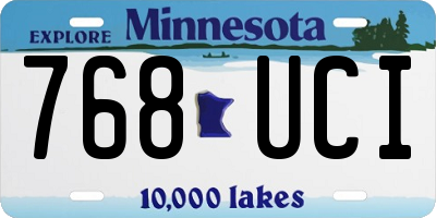 MN license plate 768UCI