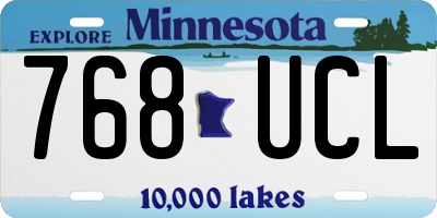 MN license plate 768UCL