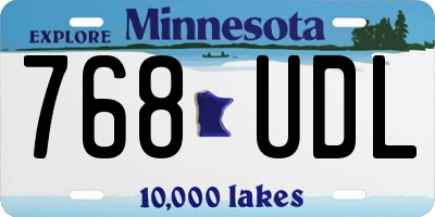 MN license plate 768UDL