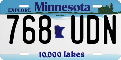 MN license plate 768UDN