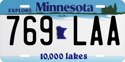 MN license plate 769LAA