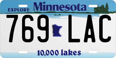 MN license plate 769LAC