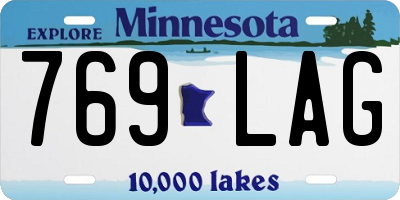 MN license plate 769LAG