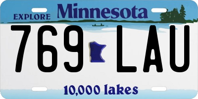 MN license plate 769LAU