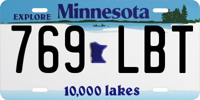 MN license plate 769LBT