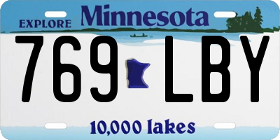 MN license plate 769LBY