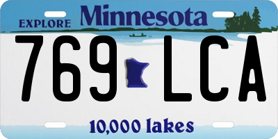 MN license plate 769LCA