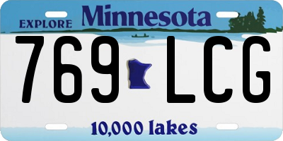MN license plate 769LCG