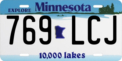 MN license plate 769LCJ