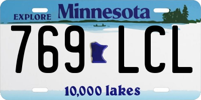 MN license plate 769LCL