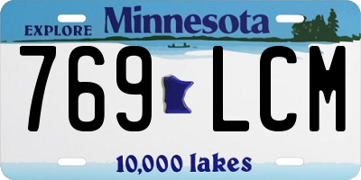 MN license plate 769LCM