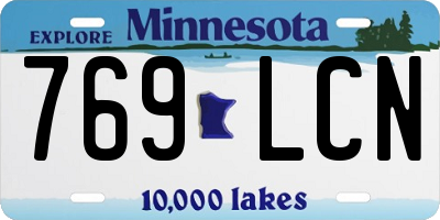 MN license plate 769LCN
