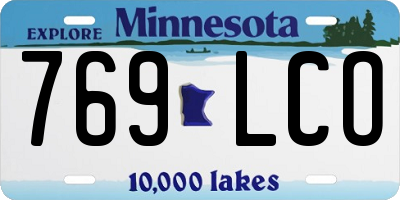 MN license plate 769LCO