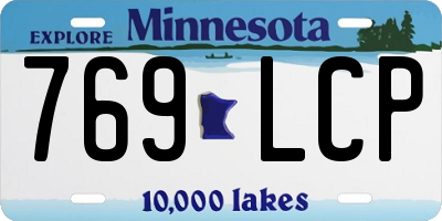 MN license plate 769LCP