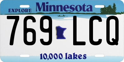 MN license plate 769LCQ