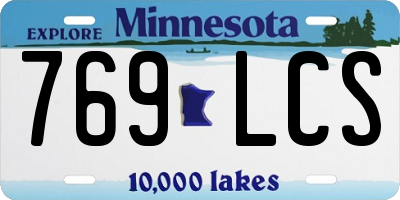 MN license plate 769LCS